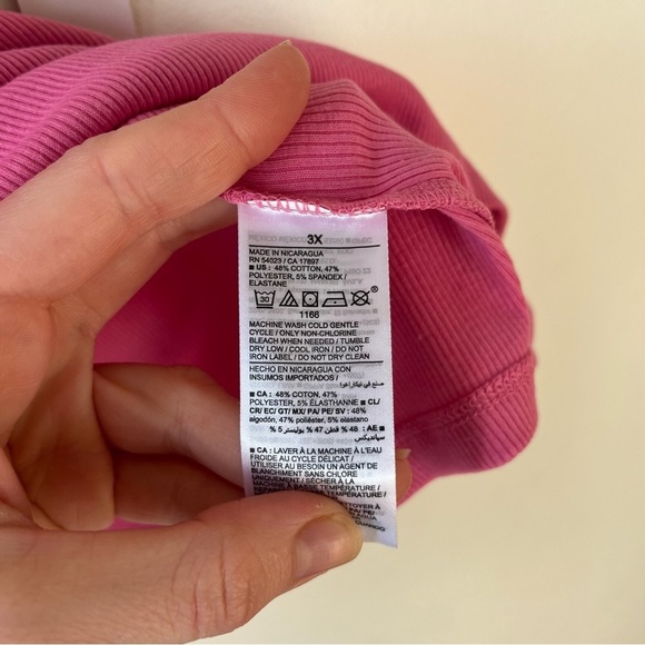 Old Navy Ribbed Tank Top Plus Size 3x Pink Sleeveless Scoop Neck Basic Stretchy - Picture 6 of 15